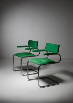 Compasso - Pair of Armchairs by Luigi Saccardo for Arrmet