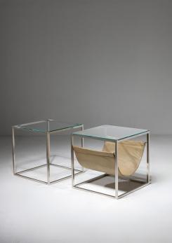 Compasso - Set of Two Low Tables by Lino Sabattini Compasso - Set of Two Low Tables by Lino Sabattini