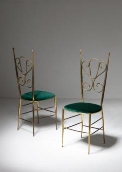 Compasso - Set of 10 Chiavari Brass Chairs