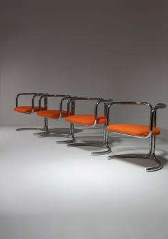 Compasso - Set of Four Chairs by Gigi Capriolo for Nava