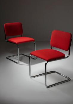 Compasso - Set of 10 "Cesca" Padded Chairs by Marcel Breuer for Gavina