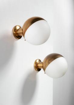 Compasso - Pair of Model 2045 Wall Lamps by Stilnovo