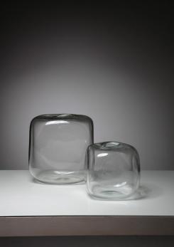 Compasso - Pair of "Cubico" Vases by Barbini Compasso - Pair of "Cubico" Vases by Barbini
