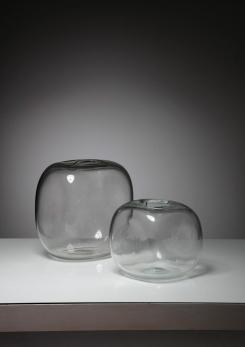 Compasso - Pair of "Cubico" Vases by Barbini