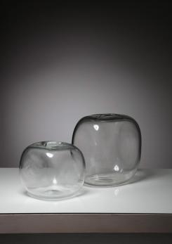 Compasso - Pair of "Cubico" Vases by Barbini