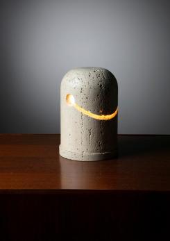 Compasso - Travertine Table Lamp by Giuliano Cesari for Sormani