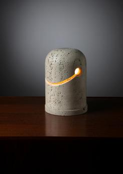 Compasso - Travertine Table Lamp by Giuliano Cesari for Sormani