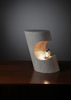 Compasso - Travertine Table Lamp by Giuliano Cesari for Sormani