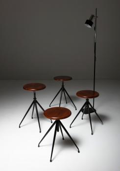 Compasso - Set of Four Stools Model A105 by Gastone Rinaldi for Rima