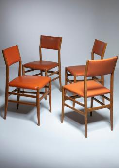Compasso - Set of Four "Leggera" Chairs by Gio Ponti for Cassina