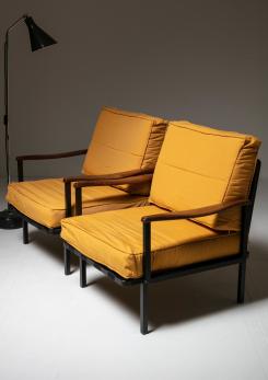 Compasso - Rare Pair of Lounge Chairs Model P24 by Osvaldo Borsani for Tecno