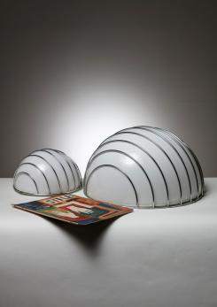 Compasso - Pair of "Griglia" Table Lamps by Adalberto Dal Lago for Esperia