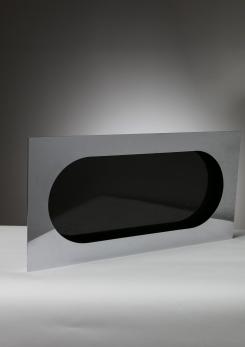 Compasso - "Biscotto" Large Chrome Tray by Mazza for Quattrifolio