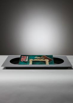 Compasso - "Biscotto" Large Chrome Tray by Mazza for Quattrifolio