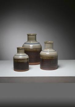 Compasso - Set of Three Ceramic Vases by Nanni Valentini for Ceramica Arcore