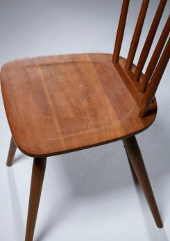 Compasso - Pair of Italian 50s Wood Chairs