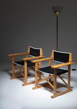Compasso - Pair of "Hollywood" Folding Armchairs by Carlo Hauner for Reguitti Compasso - Pair of "Hollywood" Folding Armchairs by Carlo Hauner for Reguitti