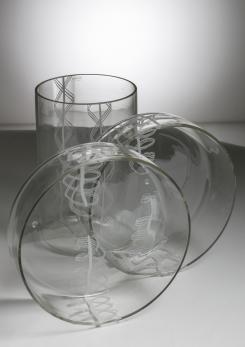 Compasso - Set of Three Vases by Barbini