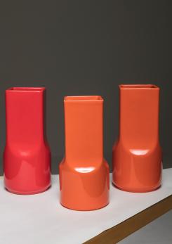 Compasso - Set of Three Ceramic Vases by Studio O.P.I. for Gabbianelli.