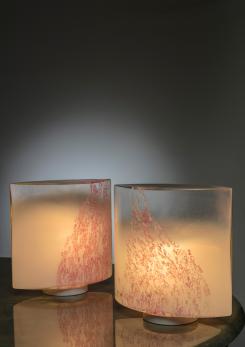 Compasso - Pair of "Idra" Table Lamps by Toso for Leucos