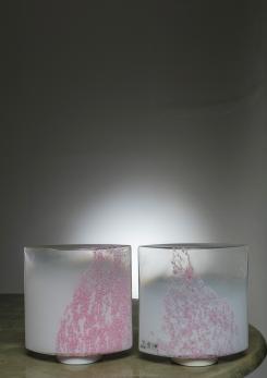 Compasso - Pair of "Idra" Table Lamps by Toso for Leucos