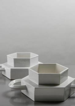 Compasso - Pair of Ceramic Centerpieces by Gabbianelli
