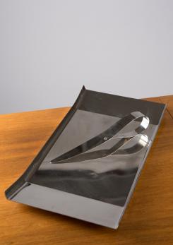 Compasso - Arran Tray and "Giglio" Paper Knife by Enzo Mari for Danese
