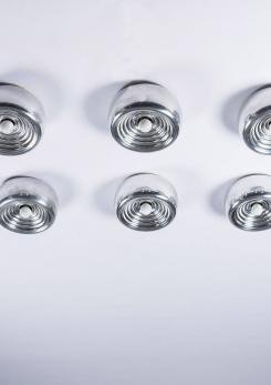 Compasso - Set of Six "Padina" Light Fixtures by Castiglioni for Flos Compasso - Set of Six "Padina" Light Fixtures by Castiglioni for Flos