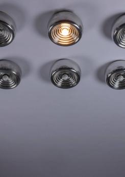 Compasso - Set of Six "Padina" Light Fixtures by Castiglioni for Flos Compasso - Set of Six "Padina" Light Fixtures by Castiglioni for Flos