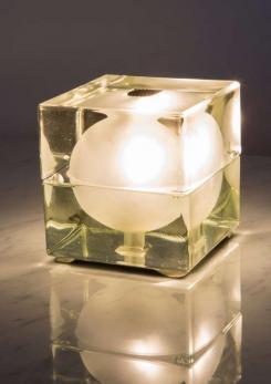 Compasso - "Cubosfera" Table Lamp by Alessandro Mendini for Fidenza Vetraria