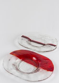 Compasso - Pair of Murano Glass Centerpieces by Fratelli Toso