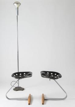 Compasso - Pair of "Mezzadro" Stools by Achille Castiglioni for Zanotta Compasso - Pair of "Mezzadro" Stools by Achille Castiglioni for Zanotta