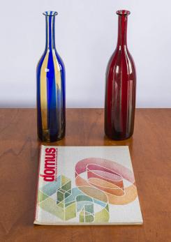 Compasso - Rare Pair of Bottles by Fulvio Bianconi and Paolo Venini