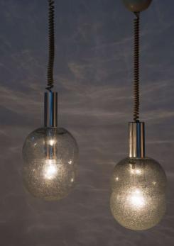 Compasso - Pair of "Bilobo" Pendant Lamps by Tobia Scarpa for Flos