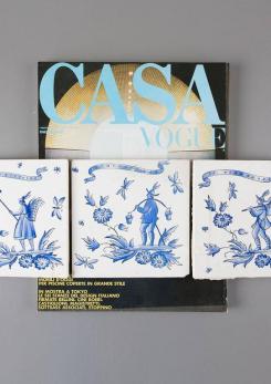Compasso - Set of Six Ceramic Tiles by Gio Ponti