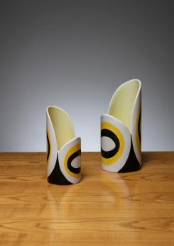 Compasso - Pair of Ceramic Vases by Ico Parisi Zanolli and Sebellin